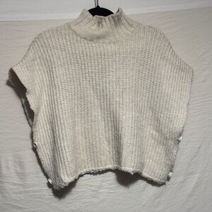Anthropologie Cream Turtleneck Sweater